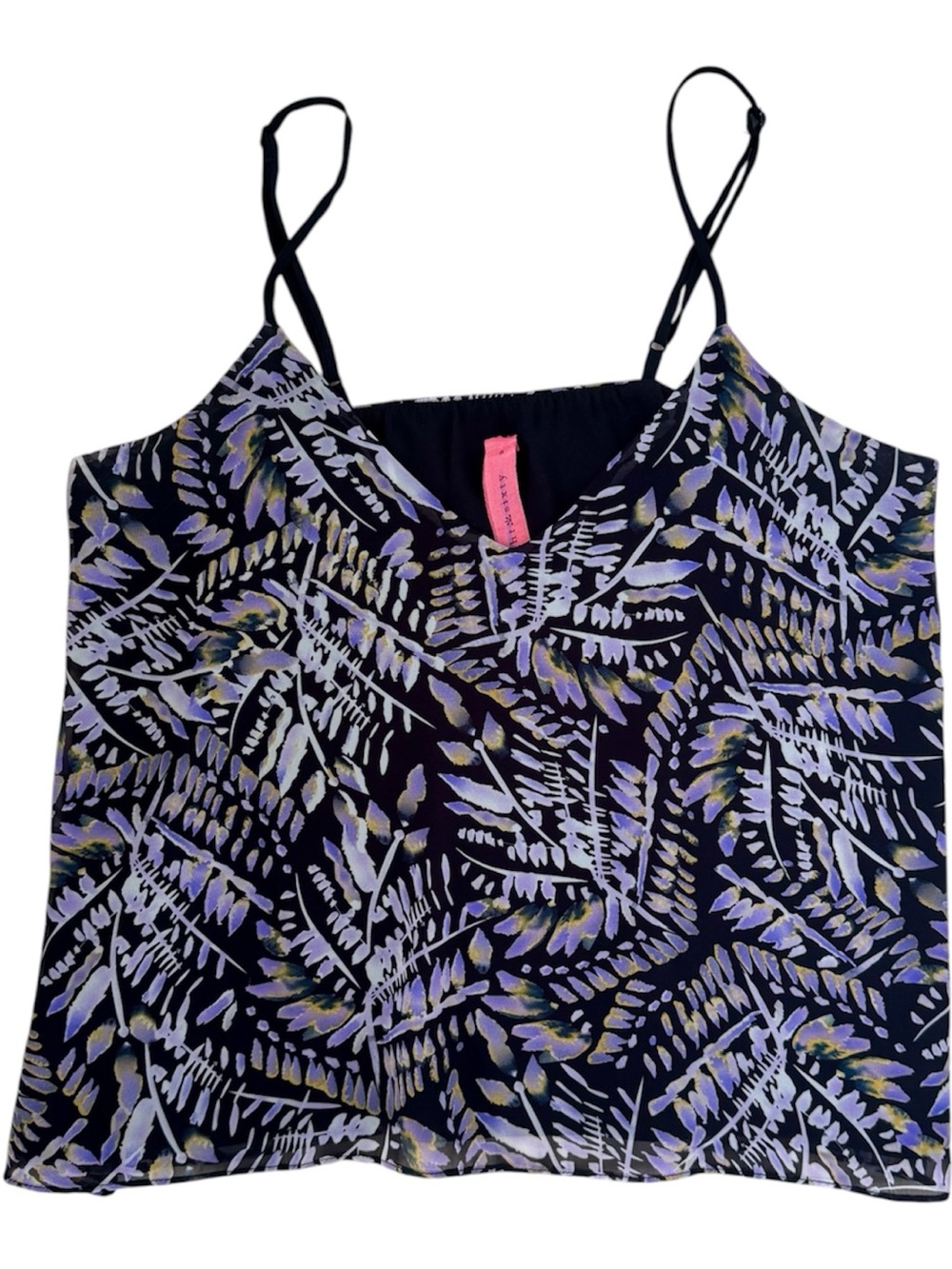 Eight Sixty Botanical Tropical Leaf Tank Top Size Small - Picture 4 of 7